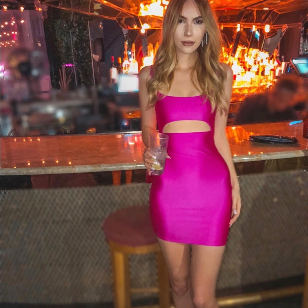 Hot Pink Mini Dress
